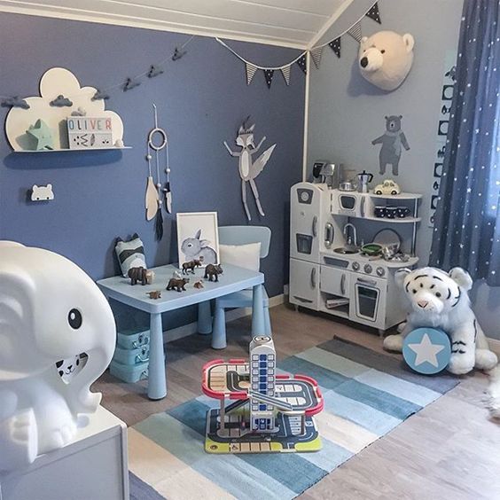 Pokój dla chłopca w kolorze niebieskim