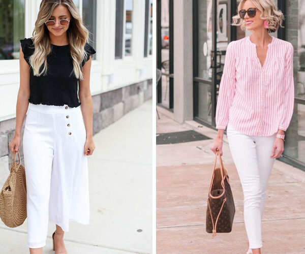 Stylizacje z białymi spodniami - TOP 17 inspiracji na damskie kreacje